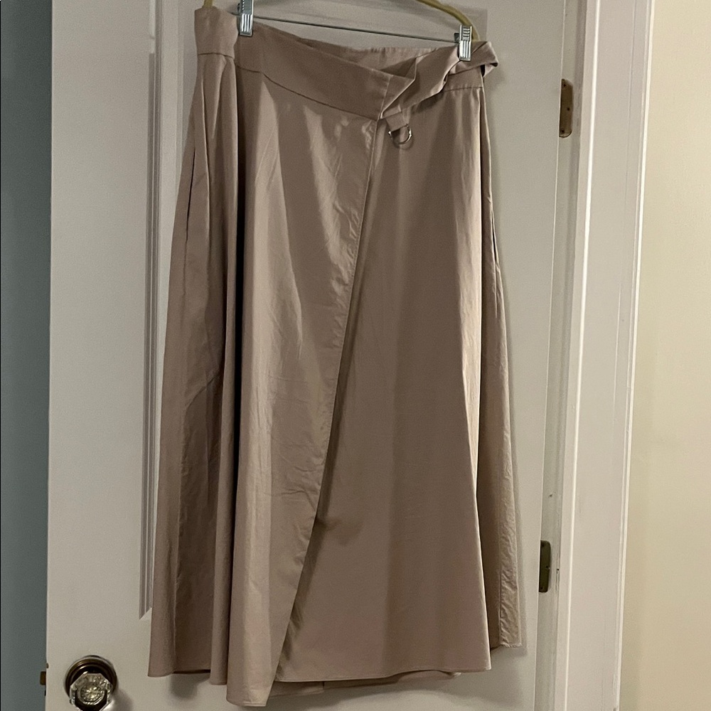 Tibi Beige  wrap Midi Skirt - Picture 3 of 3
